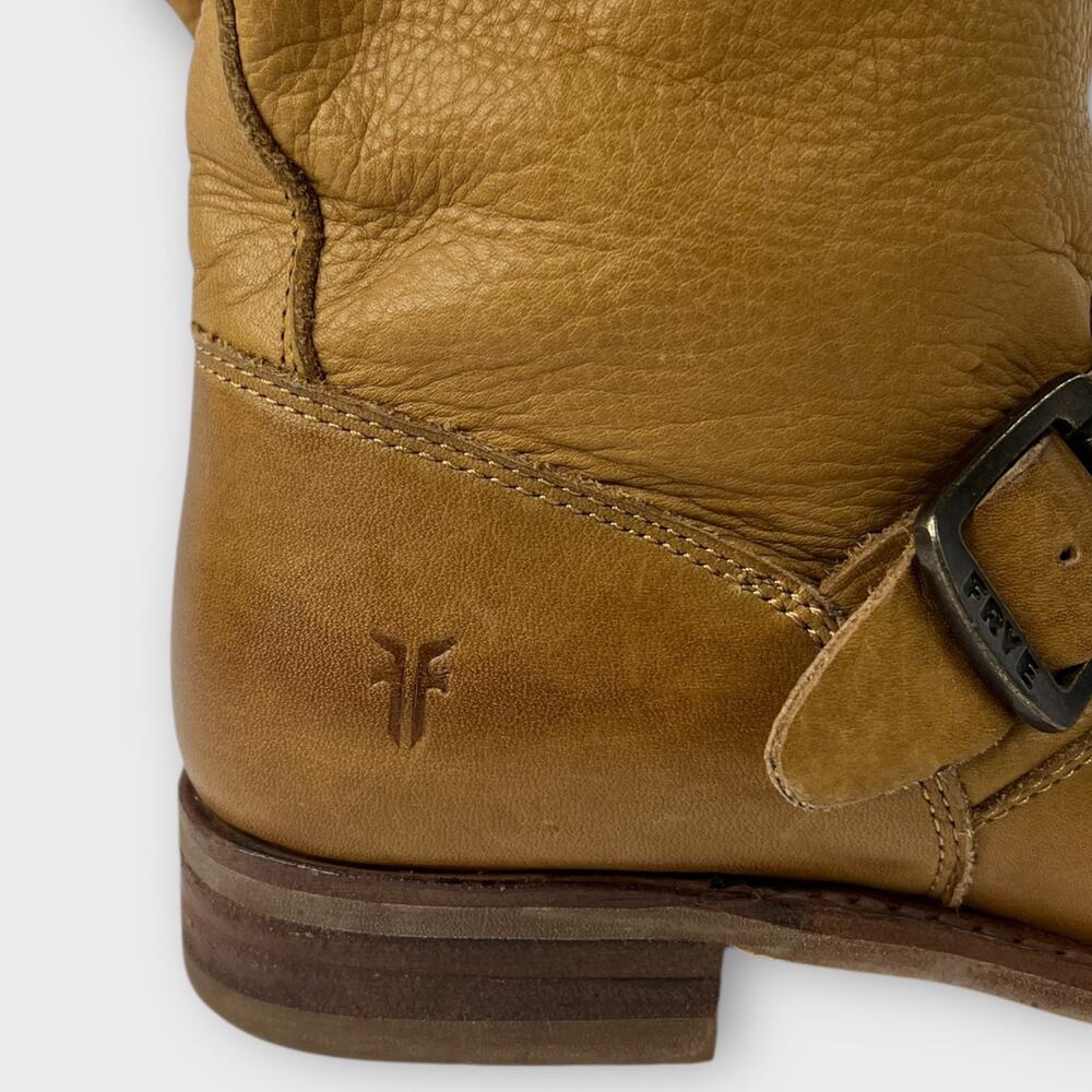 Frye Veronica Slouchy Shortie Leather Biker Moto Boots - Picture 11 of 11